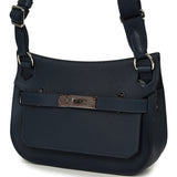 Hermes Mini Jypsiere Bleu Abysse Evercolor Palladium Hardware - Thumbnail View 5