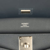 Hermes Mini Jypsiere Bleu Abysse Evercolor Palladium Hardware - Thumbnail View 8