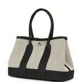 Hermes Garden Party Neo 23 Black-Ecru Toile H Canvas, Black Negonda Palladium Hardware - Thumbnail View 5