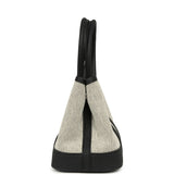 Hermes Garden Party Neo 23 Black-Ecru Toile H Canvas, Black Negonda Palladium Hardware - Thumbnail View 3