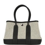 Hermes Garden Party Neo 23 Black-Ecru Toile H Canvas, Black Negonda Palladium Hardware - Thumbnail View 4