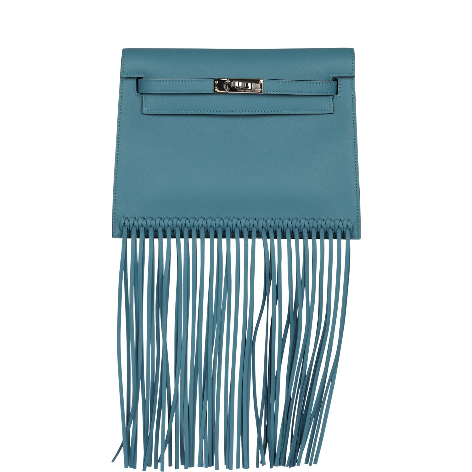 Pre-owned Hermes Kelly Danse Anate Blue Jean Swift Swift Palladium Har