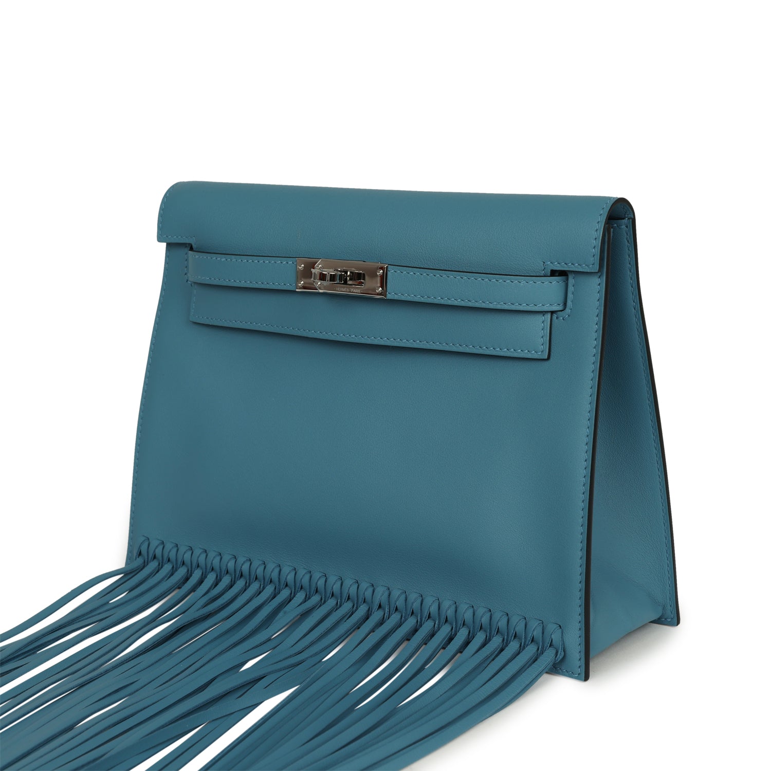 Pre-owned Hermes Kelly Danse Anate Blue Jean Swift Swift Palladium Har
