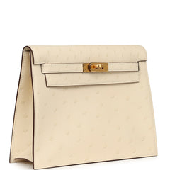 Hermes Kelly Danse Nata Ostrich Gold Hardware
