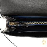 Pre-owned Hermes Ghillies Kelly Long Wallet Black Verso Shiny, Matte Alligator Gold Hardware - Thumbnail View 8
