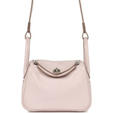 Hermes Mini Lindy Mauve Pale Verso Swift Palladium Hardware - Thumbnail View 1