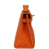 Vintage Hermes Kelly Pochette Orange Doblis Palladium Hardware - Thumbnail View 3