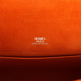 Vintage Hermes Kelly Pochette Orange Doblis Palladium Hardware - Thumbnail View 7