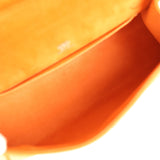 Vintage Hermes Kelly Pochette Orange Doblis Palladium Hardware - Thumbnail View 8