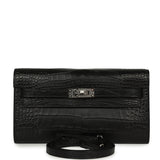 Hermes Kelly Wallet To Go Black Matte Alligator Palladium Hardware - Thumbnail View 1