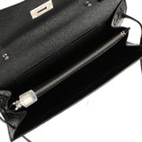 Hermes Kelly Wallet To Go Black Matte Alligator Palladium Hardware - Thumbnail View 8