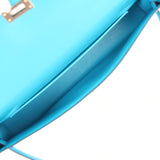 Hermes Kelly Elan Bleu Frida Chevre Chamkila Palladium Hardware - Thumbnail View 8