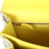Hermes "Sieste Au Paradis" 2002 20 Multicolor Printed Silk, Lime Swift Palladium Hardware - Thumbnail View 10