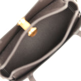 Hermes Tablier Sellier Ebene Vache Hunter, Swift, Toile Militaire Gold Hardware - Thumbnail View 9