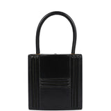 Vintage Hermes Mini Cadena Lock Bag Black Box Calf Gold Hardware