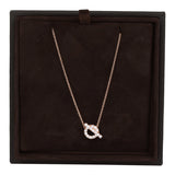 Hermes San Coloris White Diamond Finesse Pendant Necklace 18K Rose Gold