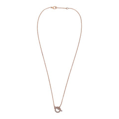 Hermes San Coloris White Diamond Finesse Pendant Necklace 18K Rose Gold
