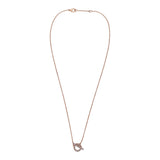 Hermes San Coloris White Diamond Finesse Pendant Necklace 18K Rose Gold