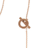 Hermes San Coloris White Diamond Finesse Pendant Necklace 18K Rose Gold