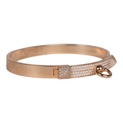 Hermes Collier De Chien CDC Bracelet Rose Gold and White Diamonds