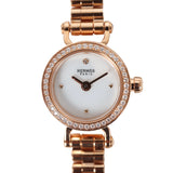 Hermes Faubourg Watch GM 18K Rose Gold White Diamonds Rose Gold Hardware