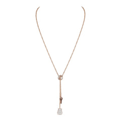 Hermes Kelly Clochette Necklace PM Diamonds 18K Rose Gold Hardware