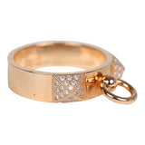 Hermes Collier De Chien Ring PM 18K Rose Gold & Diamonds