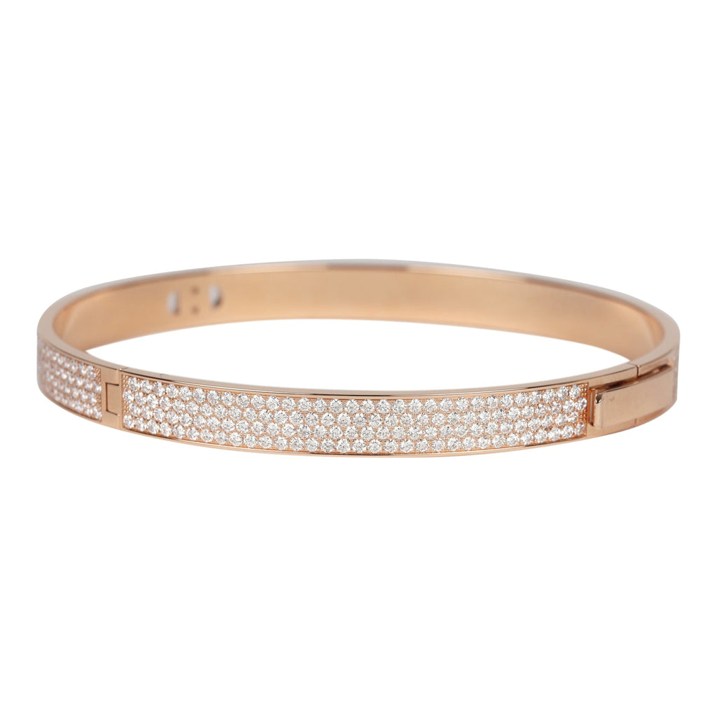 Hermes H D'Ancre Bracelet PM 18K Rose Gold & White Diamonds