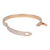 Hermes H D'Ancre Bracelet PM 18K Rose Gold & White Diamonds