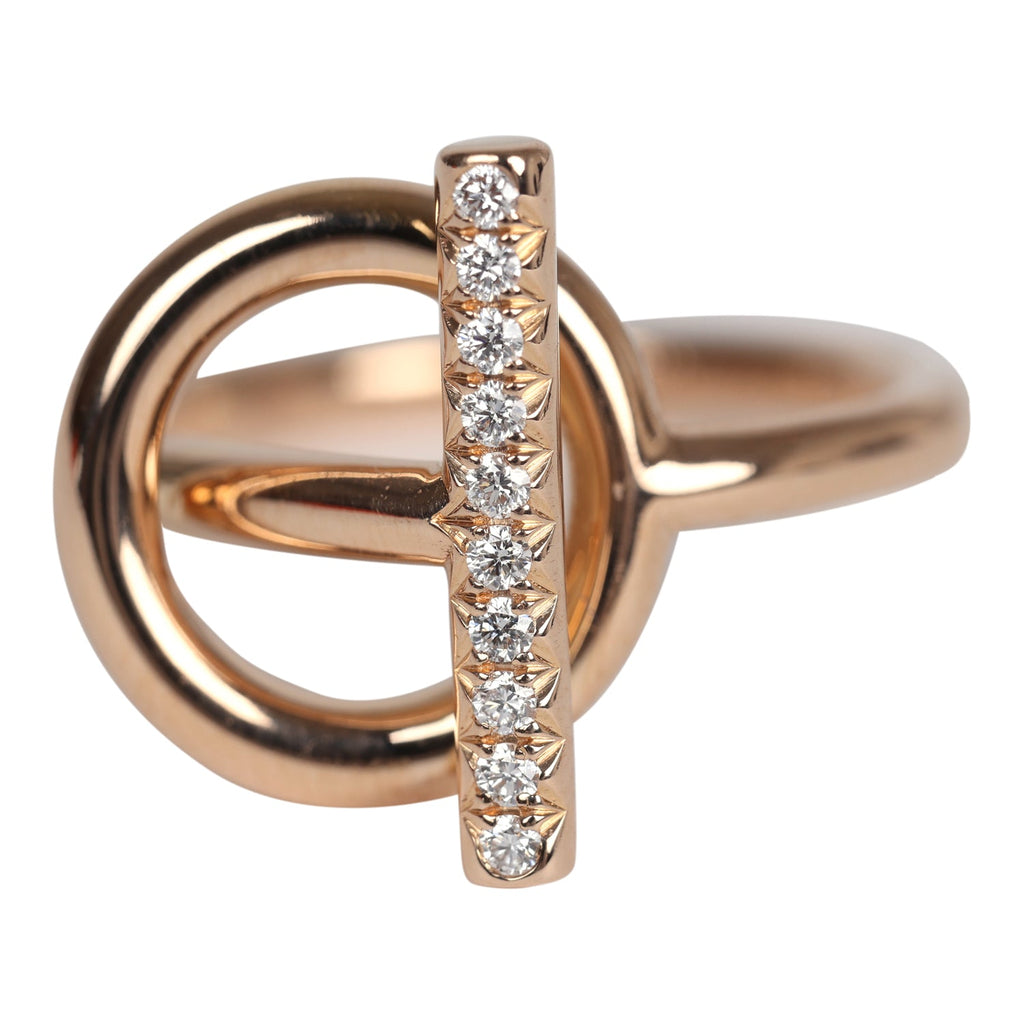 Hermes Echappee PM Ring 18K Rose Gold & Diamonds – Madison Avenue Couture