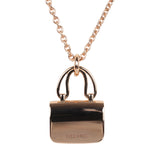 Hermes Amulettes Constance Pendant Necklace Diamonds 18K Rose Gold Hardware