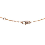 Hermes Amulettes Constance Pendant Necklace Diamonds 18K Rose Gold Hardware