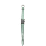 Hermes Heure H Watch XS Vert D’Eau Matte Alligator Mother of Pearl & Diamonds Palladium Hardware