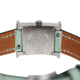 Hermes Heure H Watch XS Vert D’Eau Matte Alligator Mother of Pearl & Diamonds Palladium Hardware