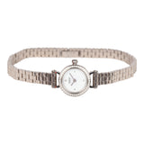 Hermes Faubourg Watch Mini White Lacquered 18K White Gold Hardware & Diamonds