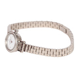 Hermes Faubourg Watch Mini White Lacquered 18K White Gold Hardware & Diamonds