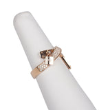 Hermes Kelly Gavroche Ring 18K Rose Gold Hardware & Diamonds