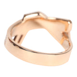 Hermes Kelly Gavroche Ring 18K Rose Gold Hardware & Diamonds