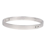 Hermes Small H d'Ancre Bracelet with Diamonds 18K White Gold Hardware