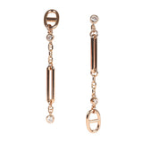 Hermes Chaine D'Ancre Chaos Earrings Rose Gold Hardware & Diamonds