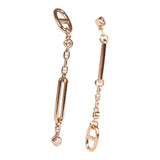 Hermes Chaine D'Ancre Chaos Earrings Rose Gold Hardware & Diamonds