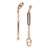 Hermes Chaine D'Ancre Chaos Earrings Rose Gold Hardware & Diamonds