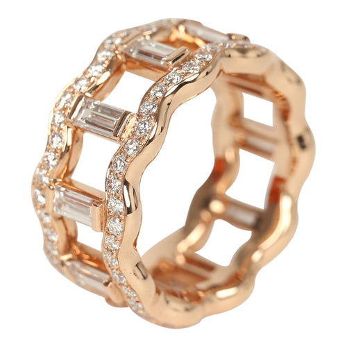Hermes Reseau Lumiere Ring Rose Gold & Diamonds