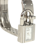 Hermes Kelly Watch Mini Model 16mm Stainless Steel Hardware & White Diamonds