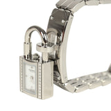 Hermes Kelly Watch Mini Model 16mm Stainless Steel Hardware & White Diamonds