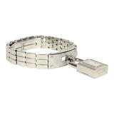 Hermes Kelly Watch Mini Model 16mm White Mother of Pearl, Stainless Steel Hardware and White Diamonds - Thumbnail View 4
