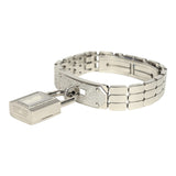 Hermes Kelly Watch Mini Model 16mm White Mother of Pearl, Stainless Steel Hardware and White Diamonds - Thumbnail View 5
