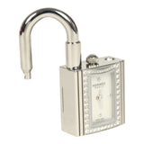 Hermes Kelly Watch Mini Model 16mm White Mother of Pearl, Stainless Steel Hardware and White Diamonds - Thumbnail View 9