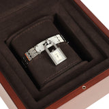 Hermes Kelly Watch Mini Model 16mm White Mother of Pearl, Stainless Steel Hardware and White Diamonds - Thumbnail View 12