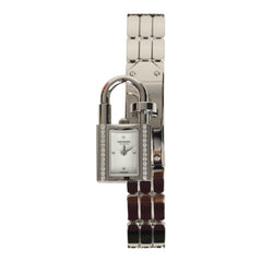 Hermes Kelly Watch Mini Model 16mm Stainless Steel Hardware & White Diamonds